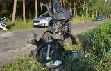 Pijany motocyklista zderzył się z innym motorem [zdjęcia]
