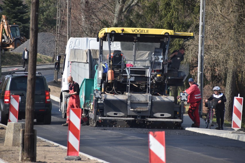 Trwa remont ulicy Kościuszki w Krośnie Odrzańskim.