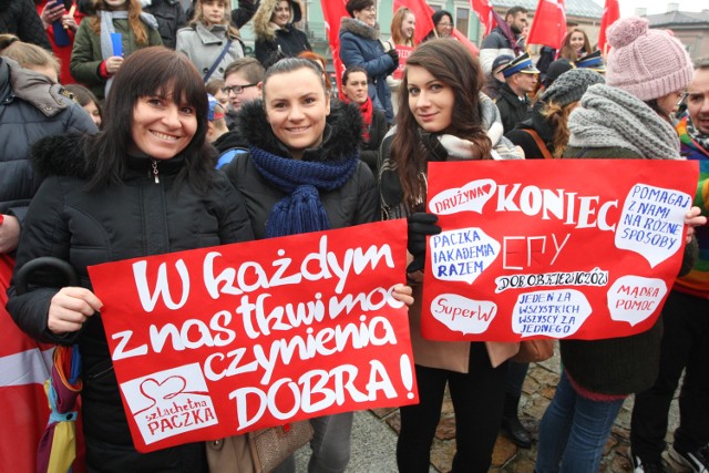 20.11.2016, kielce, marsz szlachetna paczka. fot. dawid lukasik/polska press