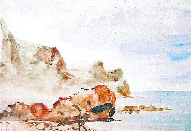 Eugène Delacroix - Falezy w Dieppe (ok. 1834)