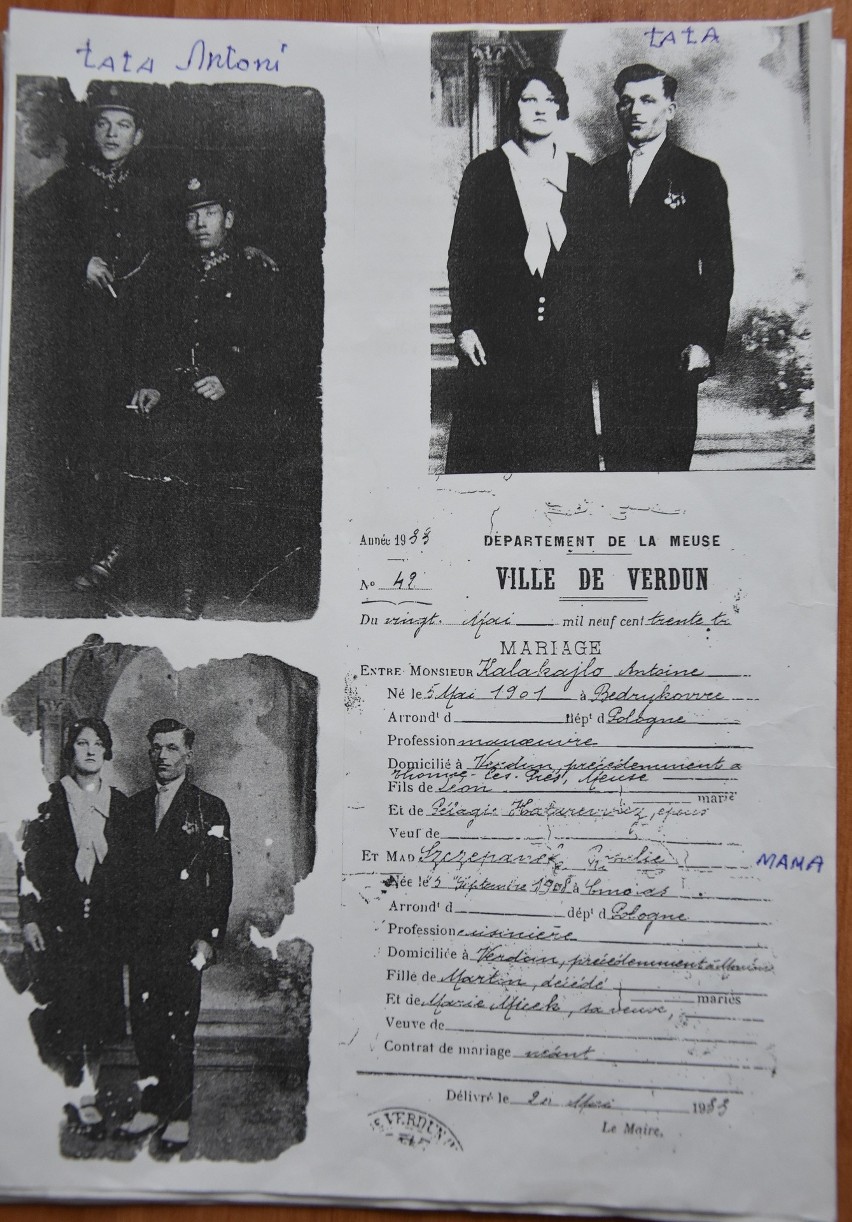 Dokumenty i zdjęcia rodziców Bronisławy Mokrzyckiej