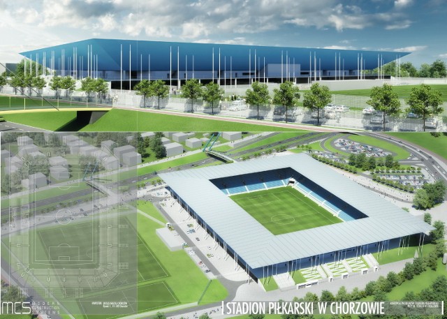 Projekt stadionu Ruchu Chorzów