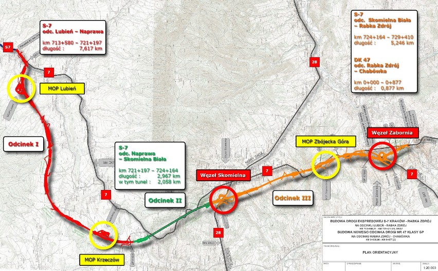 DTŚ Katowice nadzoruje remont "zakopianki". Na trasie S7 powstanie tunel przez masyw Lubonia Małego