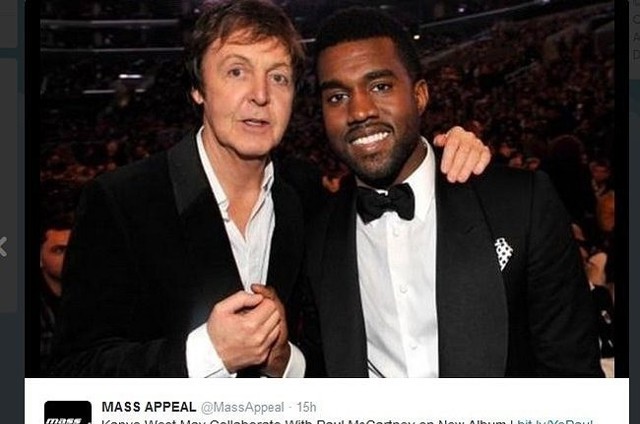 Paul McCartney i Kanye West (fot. screen z Twitter.com)