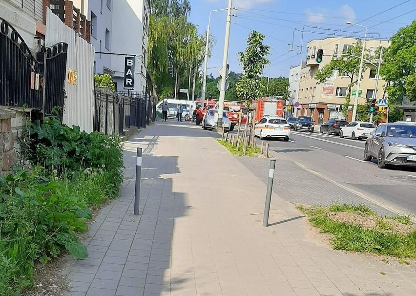 Zderzenie dwóch samochodów na ul. Wielkopolskiej w Gdyni. 7.06.2022