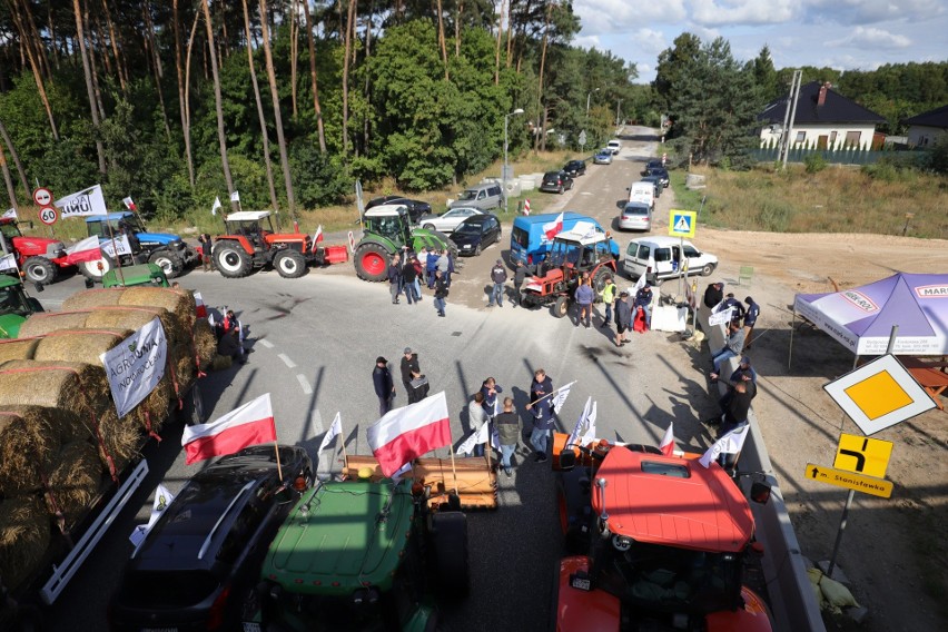 Protest rolników 24 sierpnia 2021 w Kołaczkowie...