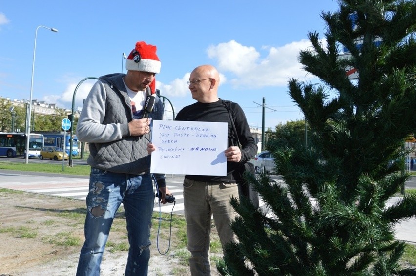 Zasadziliśmy choinkę na pl. Centralnym. Akcja GK i RMF MAXXX [WIDEO, ZDJĘCIA]