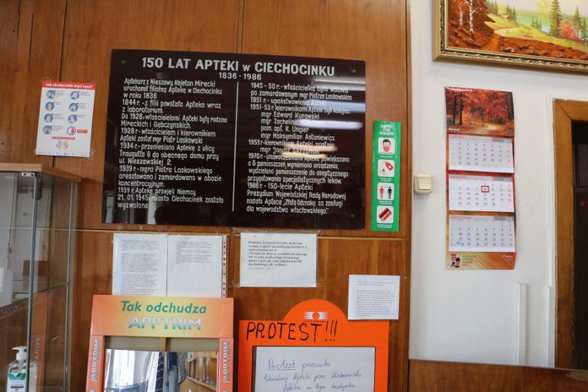 Najstarsza apteka w Ciechocinku miała zostać zamknięta. Protestowali mieszkańcy i kuracjusze 