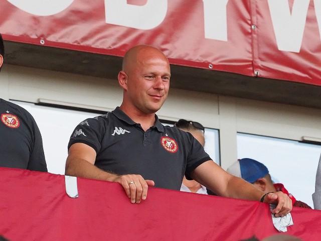 Trener Widzewa Janusz Niedźwiedź