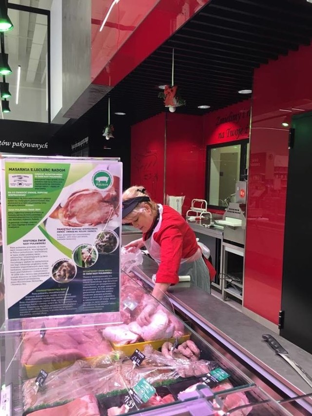 Masarnia w E. Leclerc Radom oferuje swoim klientom mięso ze świń rasy puławskiej.