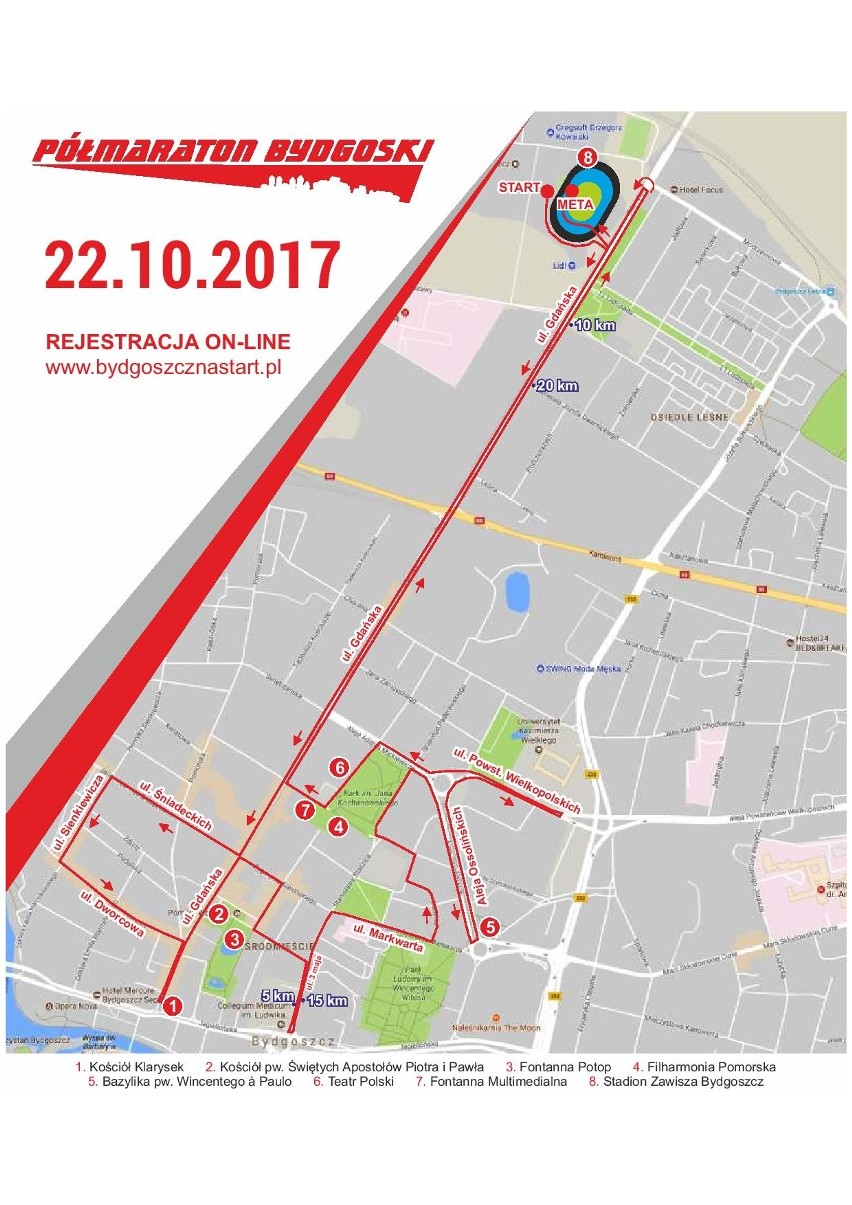 5. Półmaraton Bydgoski już 22.10.2017 [TRASA, UTRUDNIENIA, ZAPISY]