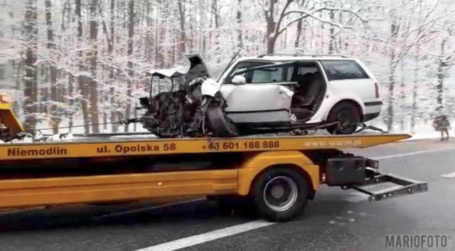 Wypadek pomiędzy Dąbrową a Sosnówką.