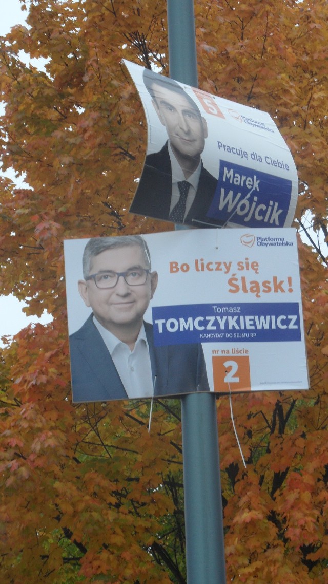 Plakaty wyborcze w Tychach