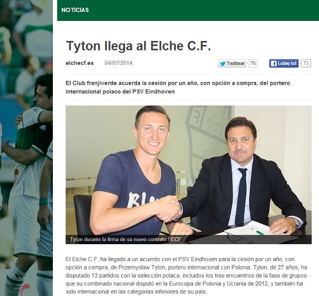 Przemysław Tytoń zagra w Elche