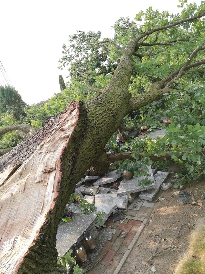 Nad Byczyną przetoczyła się we wtorek nawałnica. Ulice były...