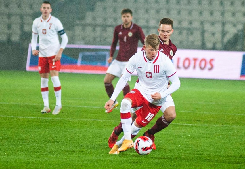 16.11.2021, Kraków. Mateusz Bogusz w meczu Polska - Łotwa...