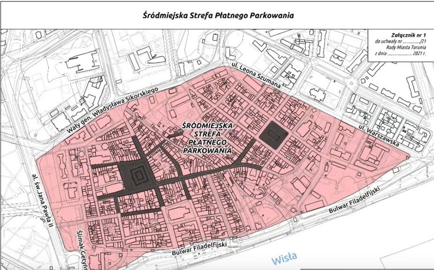 Taki zasięg ma mieć Śródmiejska Strefa Płatnego Parkowania