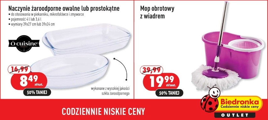 Promocyjne ceny produktów w sklepie Biedronka Outlet w...