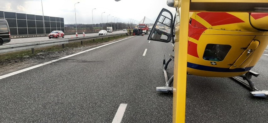 Wypadek na autostardzie A4 w Zabrzu...