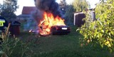Samochód stanął w ogniu i mimo akcji strażaków nie udało się go uratować [ZDJĘCIA]