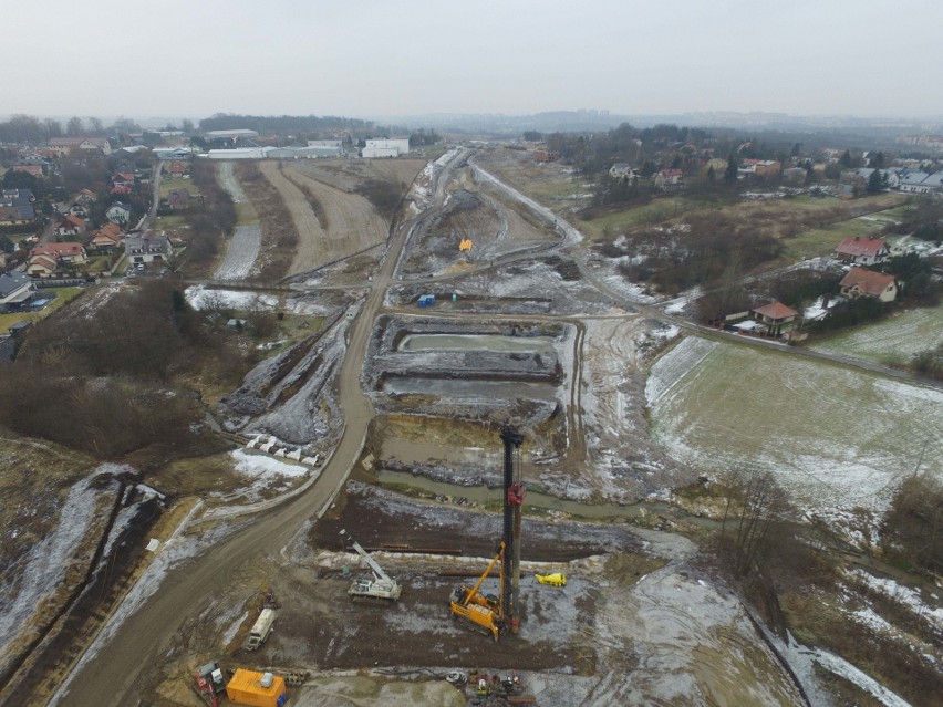 Aktualne zdjęcia z placu budowy północnej obwodnicy Krakowa....