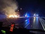 Nocny pożar pod Wrocławiem. 7 godzin walki z płomieniami (ZDJĘCIA)