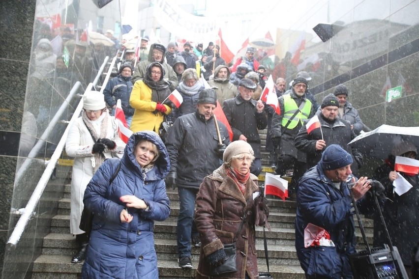 Marsz w Obronie Demokracji i Wolności Mediów w Sosnowcu