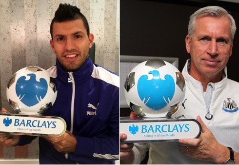 Pardew i Aguero z nagrodami  miesiąca w Premier League