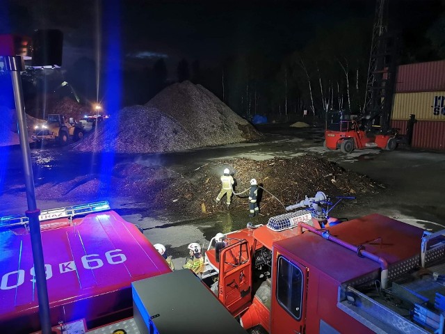 Pożar trocin w Międzygórzu