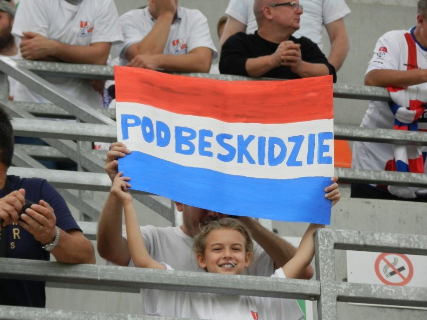 Kibice na meczu Podbeskidzie Bielsko-Biała - Legia Warszawa...
