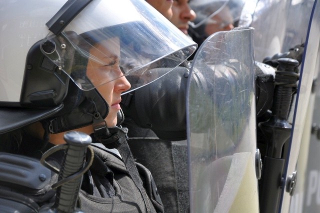 Ćwiczenia w słupskiej Szkole Policji.