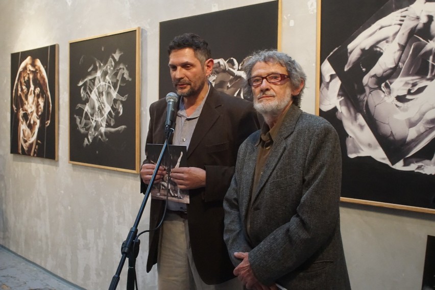 Jacek Kulm i kurator wystawy Witold Zakrzewski