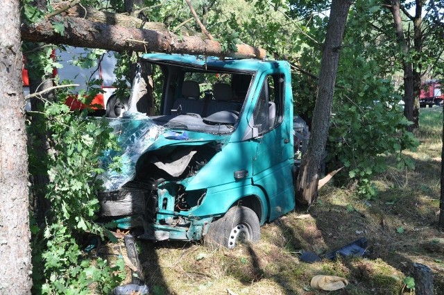 Wypadek w Gwdzie Małej koło Szczecinka.