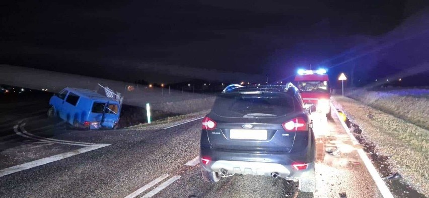 Wypadek w Pacanowie na drodze krajowej numer 79