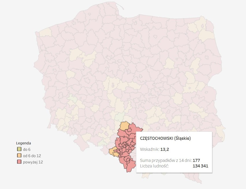 Tak wyglądałby podział woj. śląskiego na strefy zielone,...