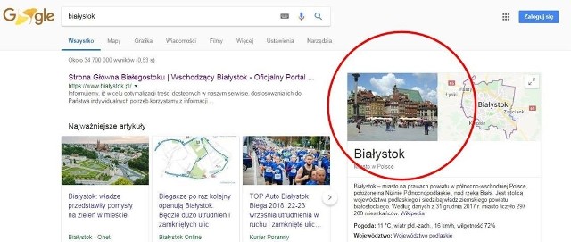 Google przeniósł stolicę Polski do Białegostoku. Przynajmniej wizualnie