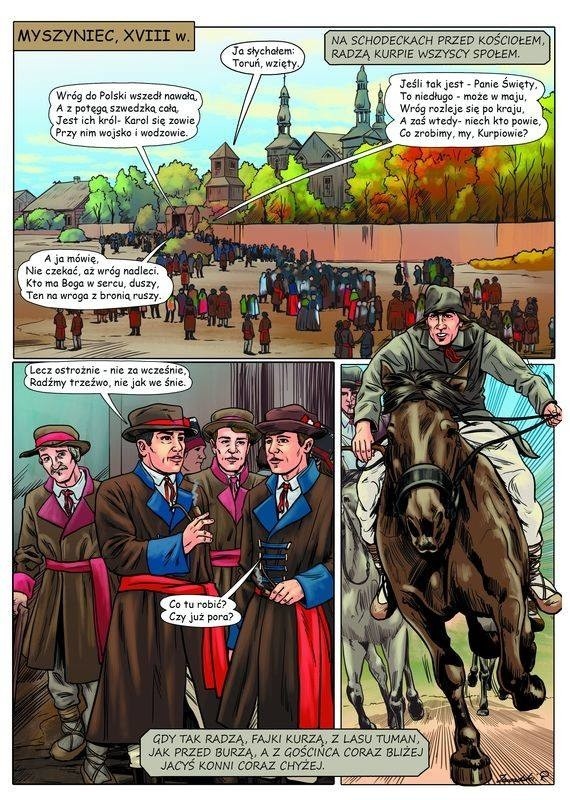 Wieczór autorski twórcy pierwszego komiksu o Kurpiach [PLANSZE]