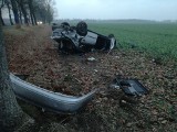 Wypadek pod Białogardem. Kierowca miał 1,5 promila