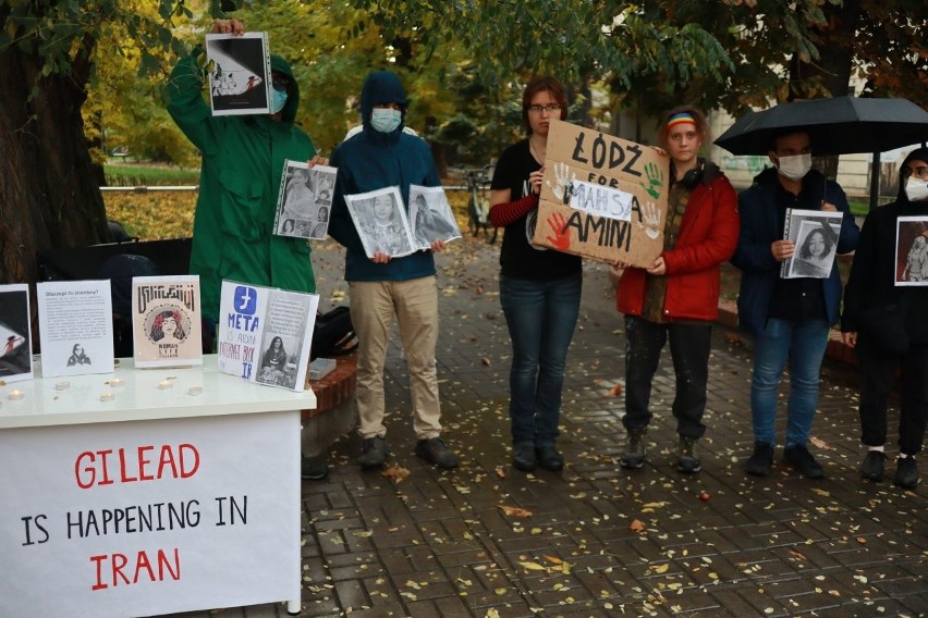 W Łodzi okazano solidarność protestującym Irańczykom ZDJĘCIA