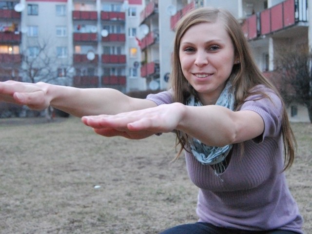 Kasia Gniazdek, studentka zarządzania WSZiA, poleca swoim kolegom zajęcia na świeżym powietrzu.