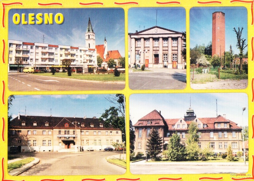 Widokówka z Olesna z 1980 roku