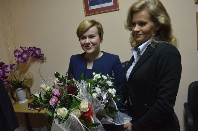 Posłanka Anna Krupka z prowadzącą koneckie biuro Agnieszką Kalinowską.