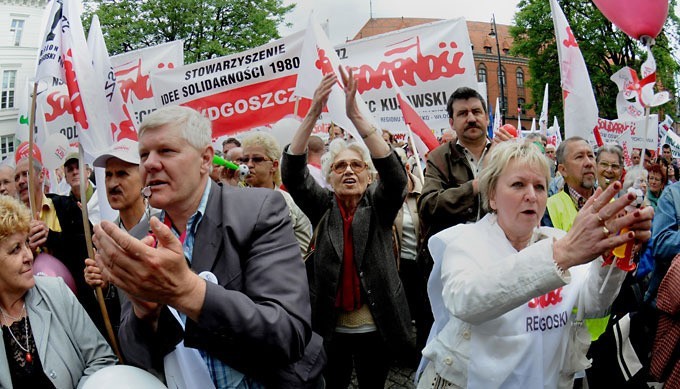 [wideo] Manifestacja &quot;Solidarności&quot; w Bydgoszczy