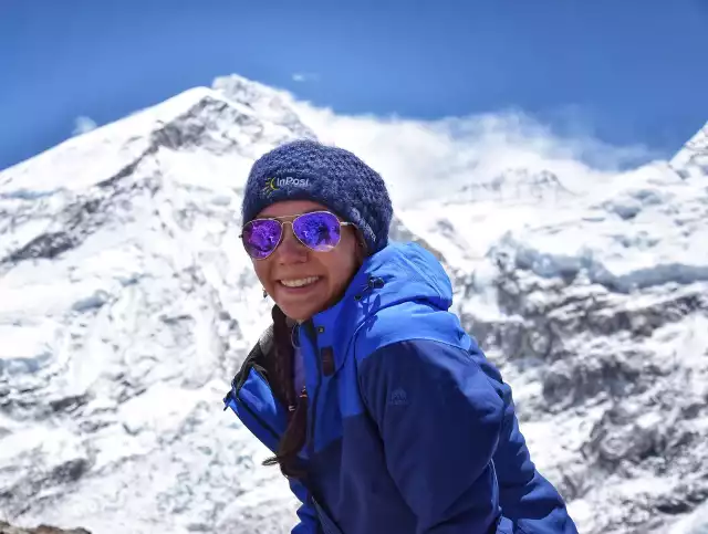 Magda Gorzkowska w 2018 r. w drodze na Mount Everest