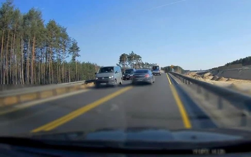 Zdarzenie zostało nagrane na odcinku S3 koło Lubina....