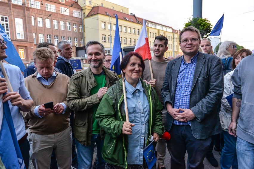 Protest przed Sądem Okręgowym w Gdańsku we wtorek 3.07.2018....