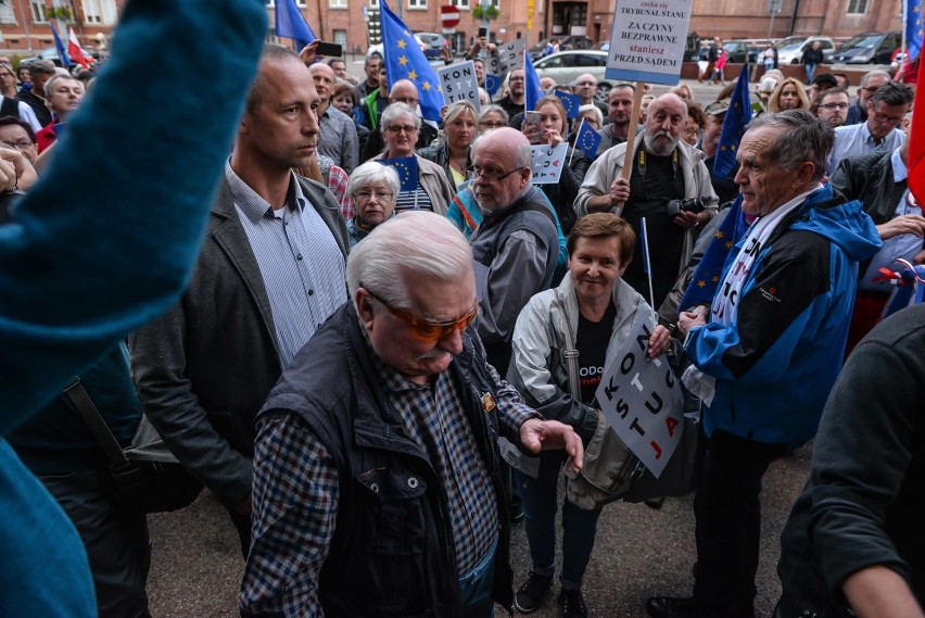 Protest przed Sądem Okręgowym w Gdańsku we wtorek 3.07.2018....