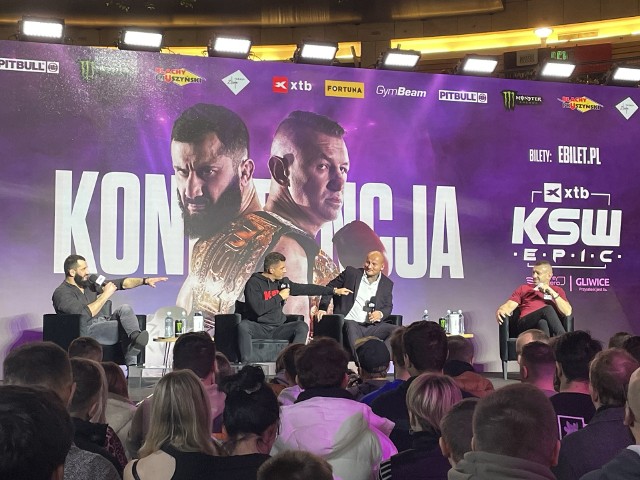 Konferencja prasowa przed galą KSW Epic w Złotych Tarasach w Warszawie.