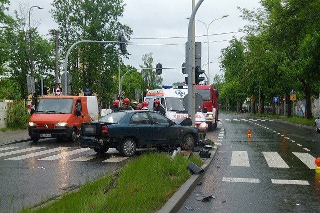 Wypadek na ul. Rudzkiej w Łodzi