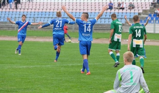 Po meczu w Wiśniowej piłkarze z Przemyśla mieli powody do radości
